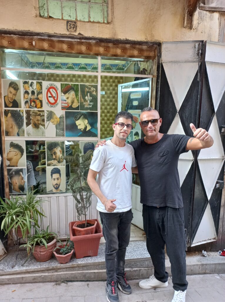 IO E IL BARBIERE DI FES NELLA MEDINA