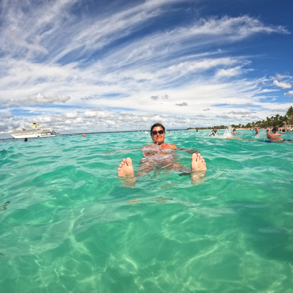 A mollo nelle acque di Isla Catalina in Repubblica Dominicana