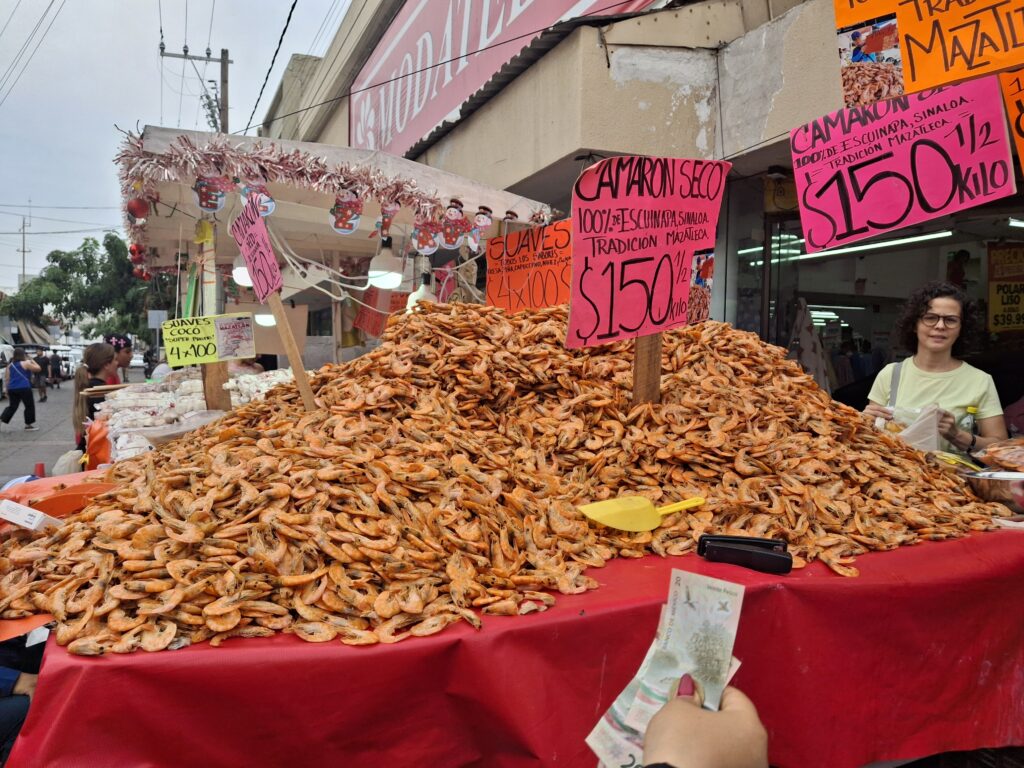 signore dei gamberetti, conosciute come Las Changueras a Mazatlan