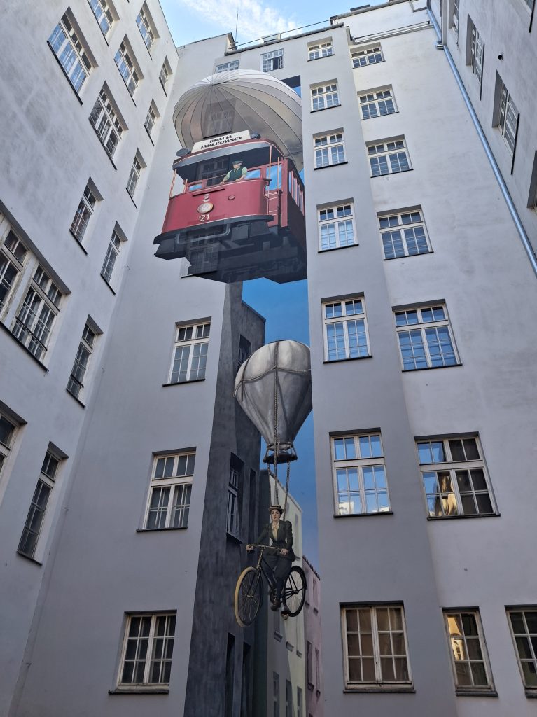 Murales 3D a Varsavia di Piotr Glegoła